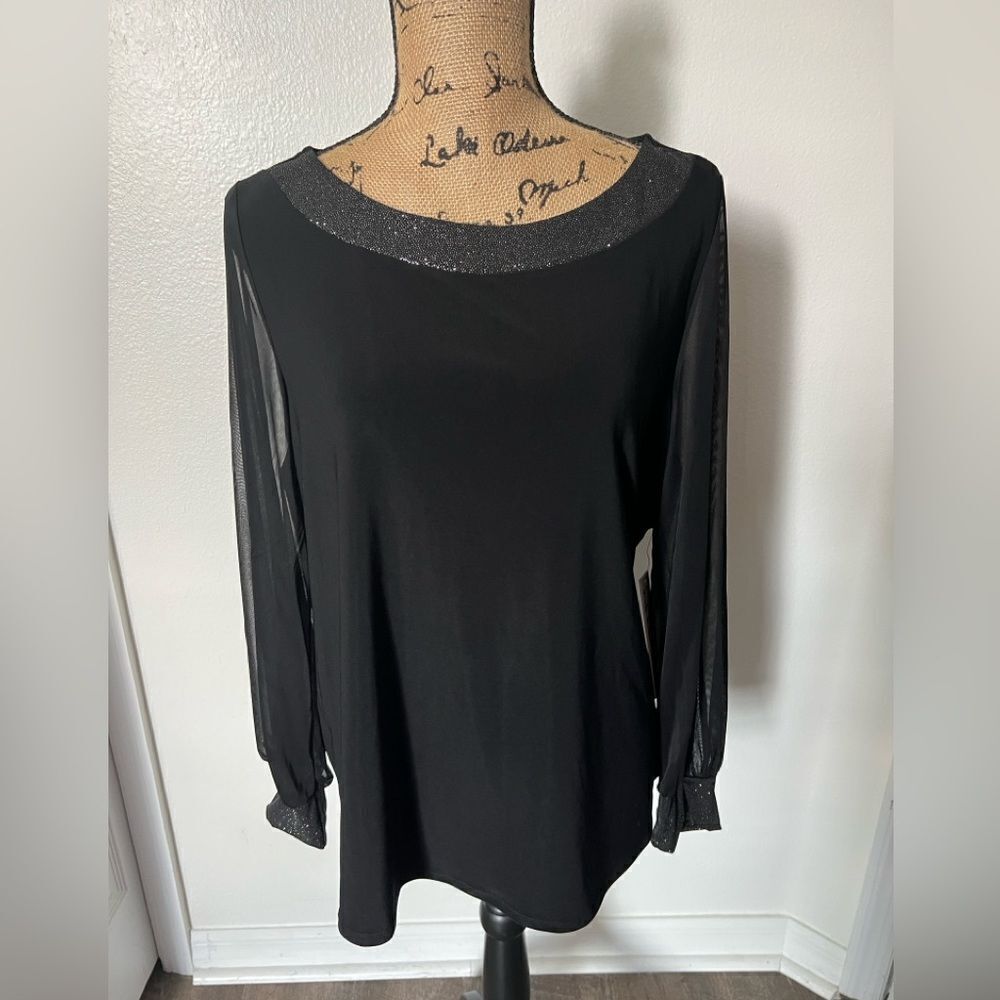 Nicole Miller Long Sleeve Dress Top- Size 1X